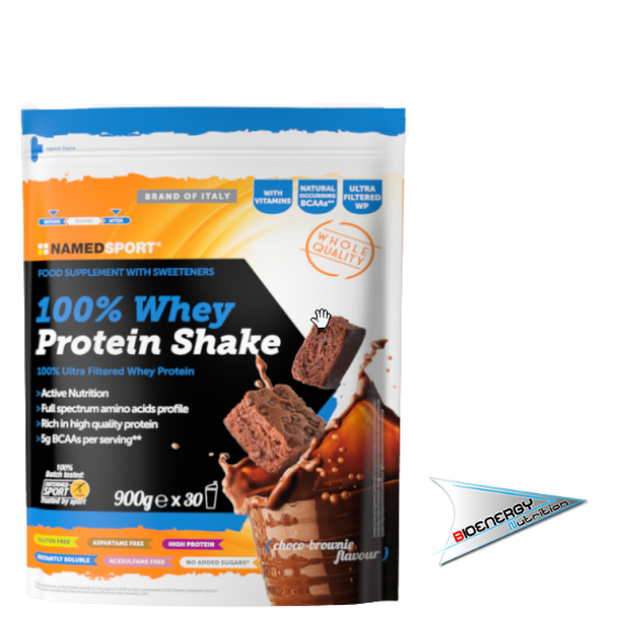 Named-100% WHEY PROTEIN SHAKE (Conf. 900 gr)   Choco Brownie  